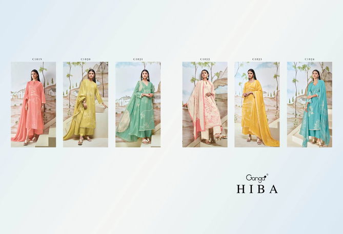 Hiba By Ganga Embroidery Premium Cotton Dress Material Wholesale Shop In Surat